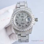 Big Diamond Bezel Diamond Dial Rolex Submariner Replica Watches with Citizen